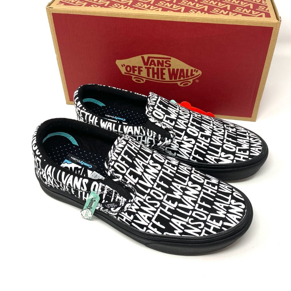 🌿Sale🌿 Vans Comfy Cush Slip Brush Black Canvas Sneakers Women's VN0A3WMD2QZ - Picture 8 of 10